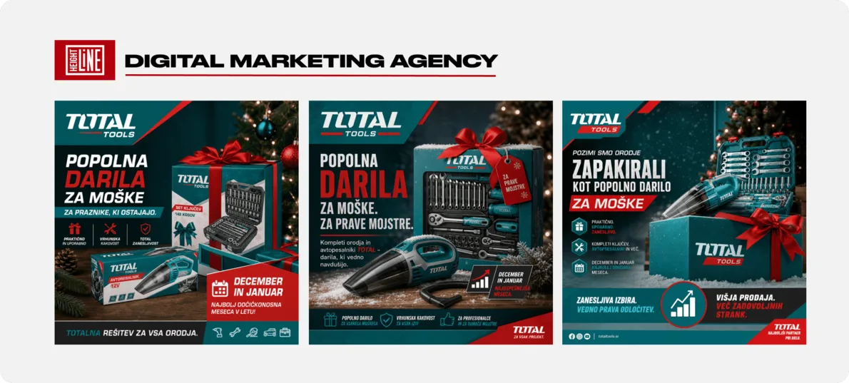 TOTAL TOOLS — сезонные и праздничные креативы