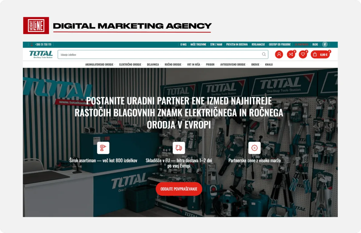 TOTAL TOOLS — выход в B2B и лид-формы
