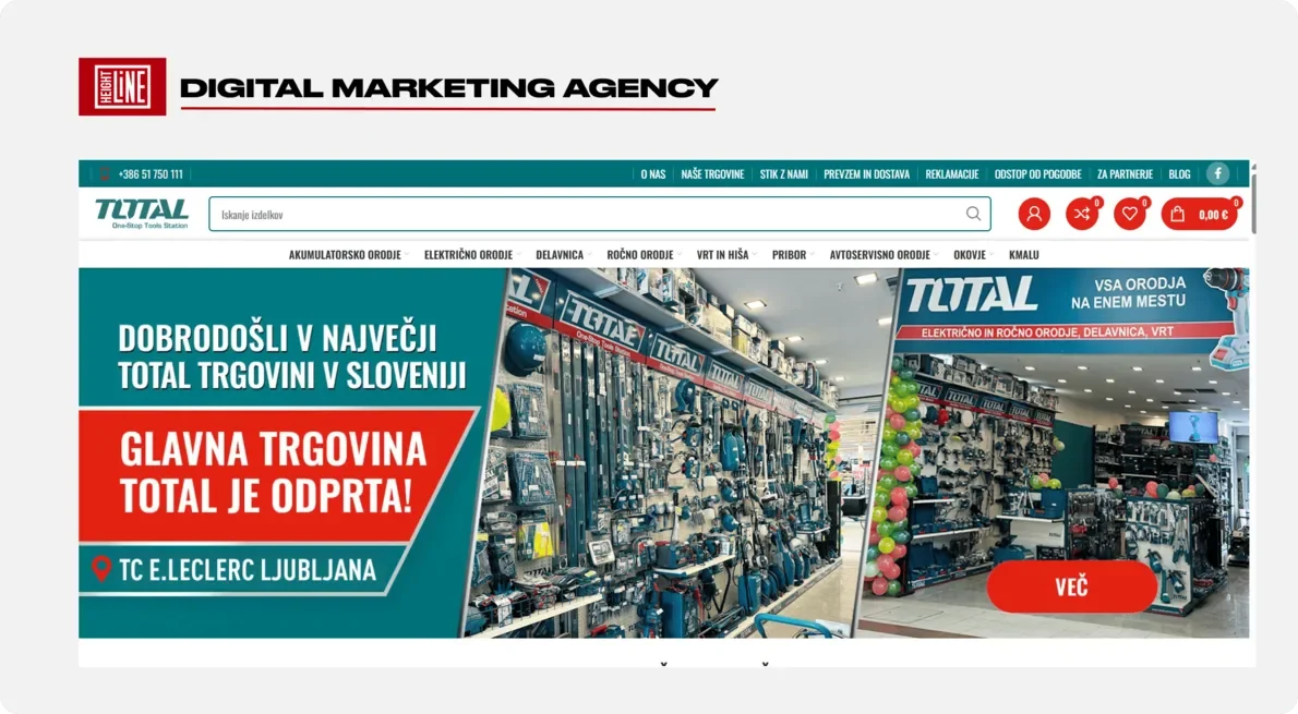 TOTAL TOOLS — вывод бренда инструмента на рынок Словении