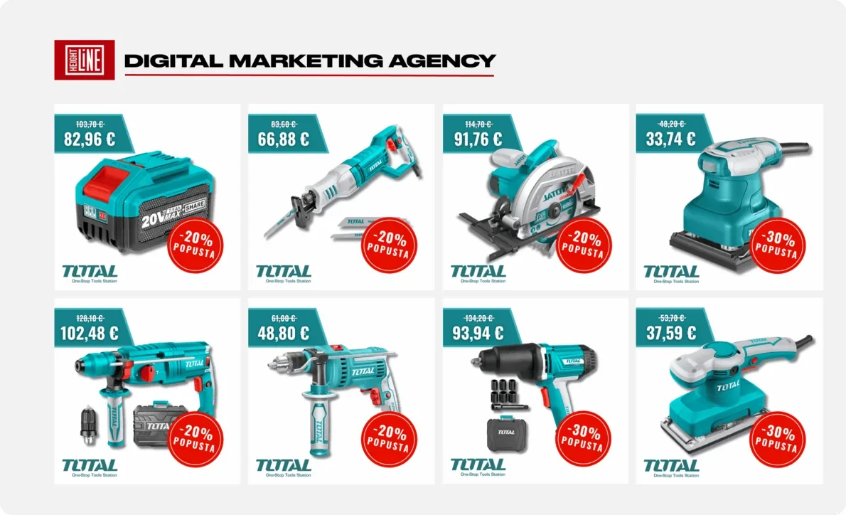 TOTAL TOOLS — карусели для товарных подборок