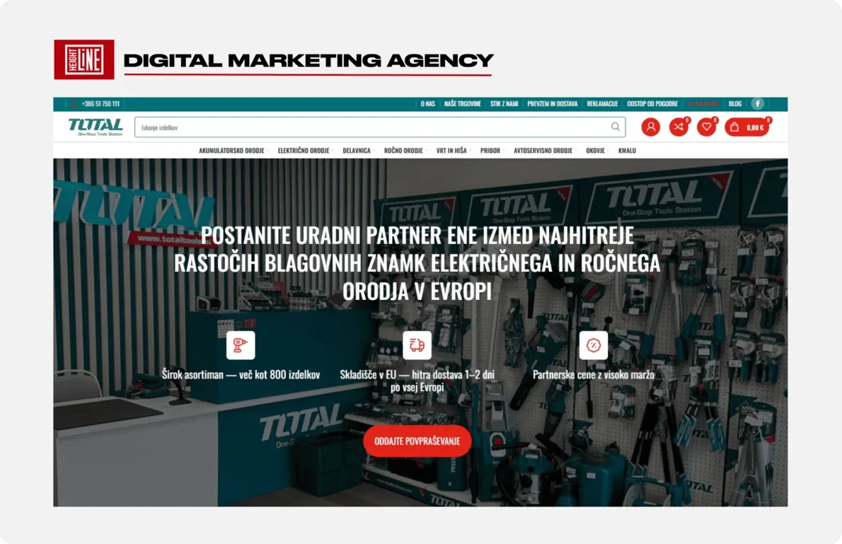 TOTAL TOOLS — выход в B2B и формы заявки