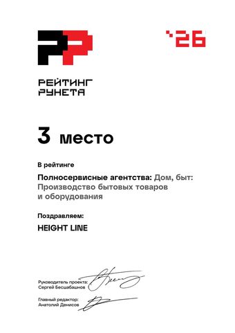 Полносервисные агентства — Дом, быт: Производство бытовых товаров и оборудования — 3 место